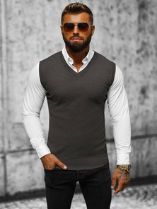 Pullover Homme Gris Foncé OZONEE NB/MM6005/3Z