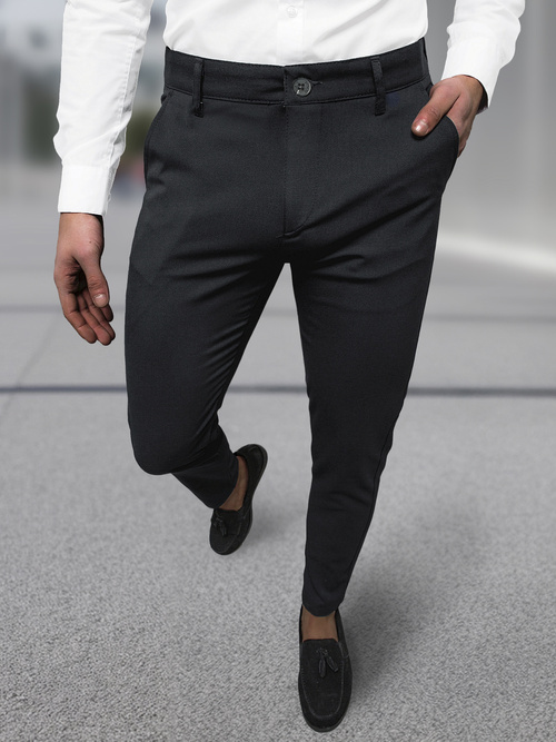 Pantalon Chino Homme Noir OZONEE DJ/5526