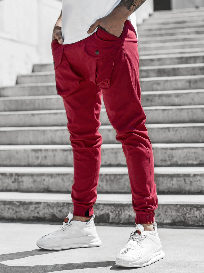 Pantalon Jogger Homme Bordeaux OZONEE G/11144