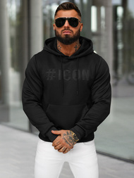 Sweatshirt à capuche homme noir OZONEE JS/27B6502/3Z