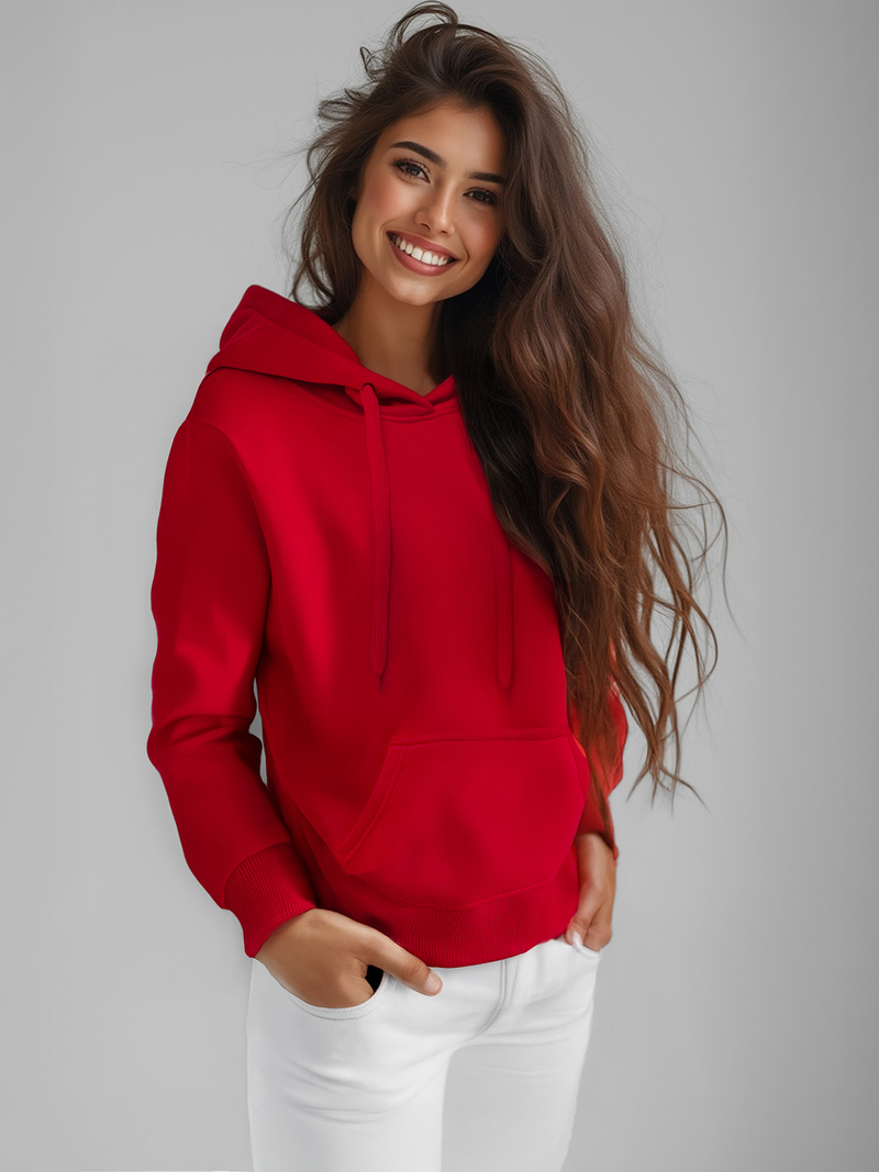 Sweat femme rouge foncé OZONEE JS/W02Z