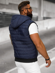 Veste Sans Manches Homme Bleu Foncé OZONEE JS/MY88Z