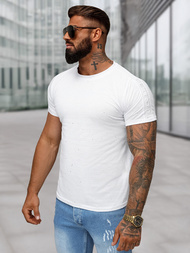T-shirt Homme Blanc OZONEE O/QQ1388