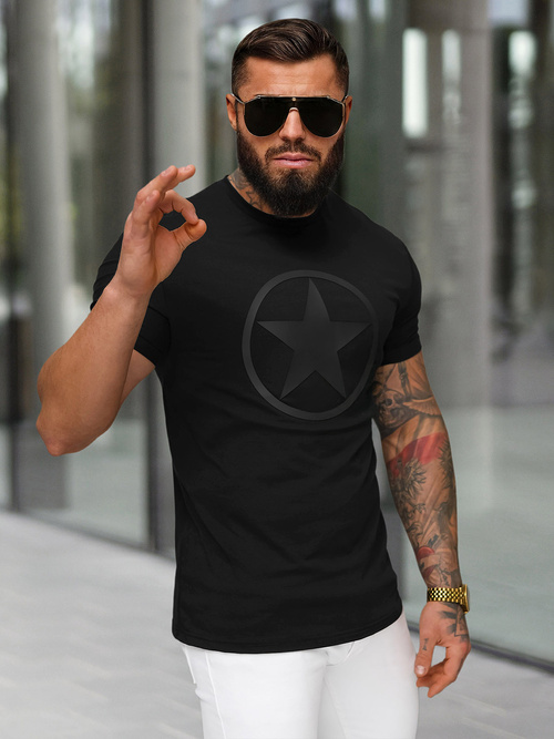 T-shirt Homme Noir OZONEE NB/MT3151