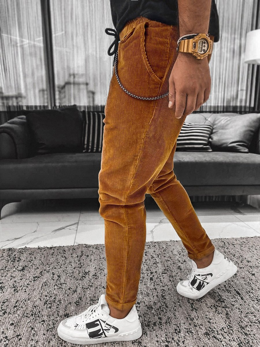 Pantalon velours côtelé Homme Camel OZONEE DR/K95/3Z OZONEE