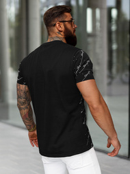 T-shirt Homme Noir OZONEE O/QQ1323