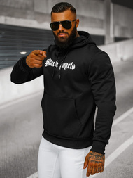 Sweatshirt à capuche homme noir OZONEE JS/27B6509/3