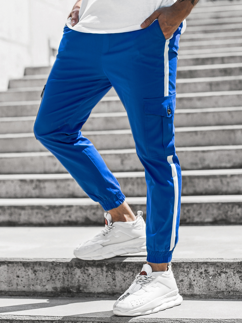 Pantalon Jogger Homme Bleu OZONEE DJ/5580