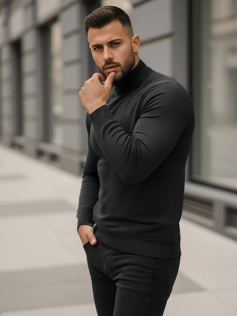 Pullover Homme Gris Foncé OZONEE V/V24503