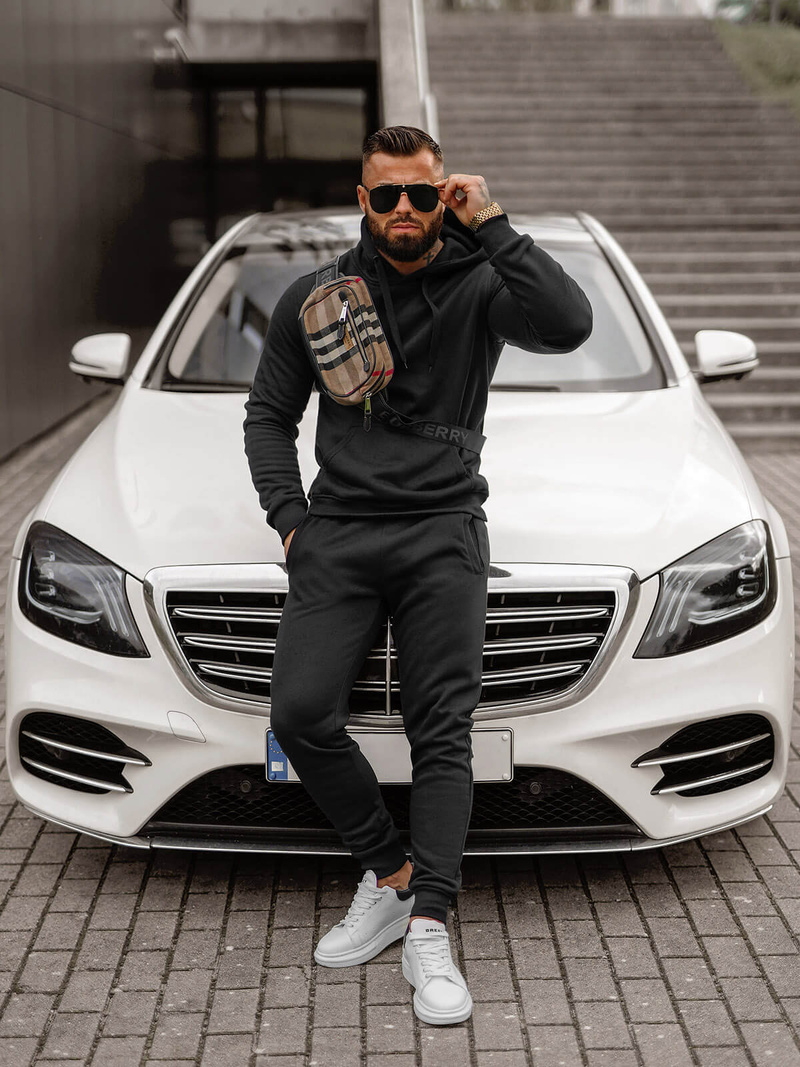 Survêtement Homme Noir OZONEE JS/68C10381/3Z