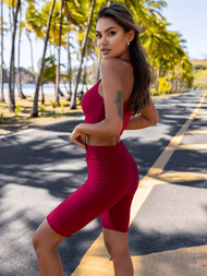 Ensemble de Survêtement Deux Pièces Bordeaux OZONEE O/22754Z