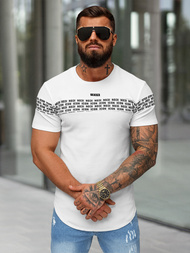 T-shirt Homme Blanc OZONEE O/B1216